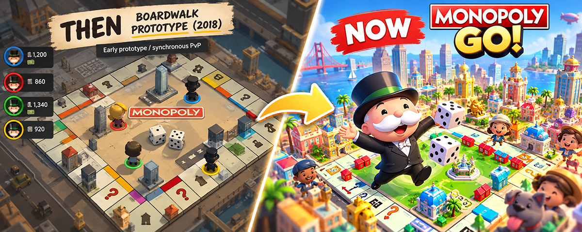 From Prototype to Monopoly GO! — Boardwalk vs. the finished game